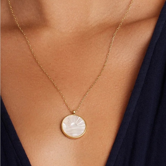 Gorjana Sunset Etched Necklace - Picture 1 of 7